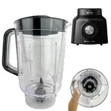 Copo De Liquidificador Walita  Philips Pro Blend  6 Ri 2134/2135 700/800W Cristal – Tampa  Preta