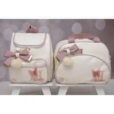 Kit Bolsa Maternidade Personalizado Luxo 2 Peças Mala + Mochila Multifuncional Térmico Impermeável