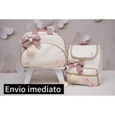 Kit Bolsa Maternidade Luxo 2 Peças Mochila Multifuncional E Bolsa G