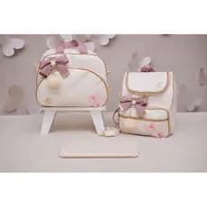 Kit Bolsa Maternidade Luxo 3 peças Mochila 2x1 Mala G Trocador Portátil Térmico impermeável Envio Imediato