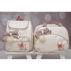 Kit Maternidade Personalizado Luxo 2 Peças  Mala + Mochila Térmica Impermeável  Para Mães Bebês Crianças  Presente Na