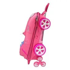 Mala Infantil Barbie Conversivel 3D Rodinhas Rosa Leve Resistente Viagem Escolar Crianca