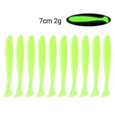Isca Artificial Shad Luminosa 7cm 2g 5 Unidades