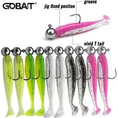 kit Isca Soft Shad Com Jig Head 10 Unidades