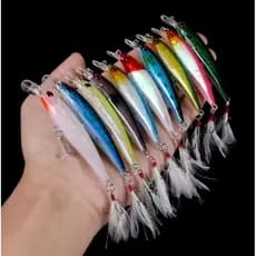 Kit C/10 Iscas Artificiais Meia Água 9cm 7g