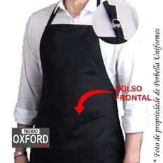 Kit 3 Aventais Oxford Regulável Altura Com Bolso Liso Uniforme Chef Cozinha Restaurante Evento