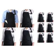 Kit 10 Aventais Oxford Churrasqueiro Com Bolso Regulável Altura Chef Cozinha Garçom Bar Restaurante
