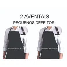 Kit 2 Aventais Oxford Regulável Altura Com Bolso **PEQUENOS DEFEITOS TECIDO**  Liso Uniforme Chef Cozinha Restaurante