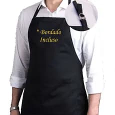 Kit 10 Aventais *bordado Personalizado Brim ( 100% Reguláve )l Altura Com Bolso Cozinha Touca Chef Bar Restaurante