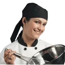 Bandanas Oxford Preta Cozinha Pizzaria Bar  Masculina Confeitaria Atendimento Garçom Chef Barman
