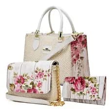 Kit 2 Bolsas Feminina Modelo Bau e Baladinha Transversais + Carteira