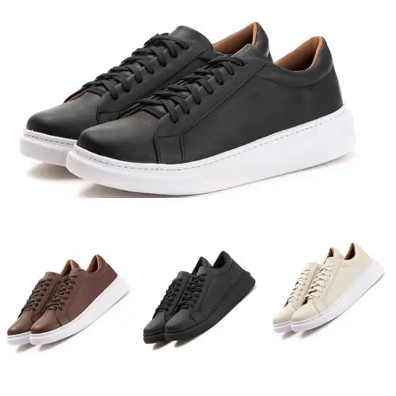 Tenis Casual Masculino em couro legitimo Conforto e elegância.