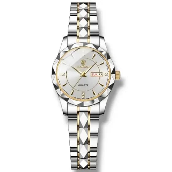 Relógio Feminino Binbond B5552 Pulseira Aço Inoxidável Resistente A Água