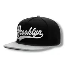 Boné Brooklyn New York Nyc Aba Reta Preto Ajustável