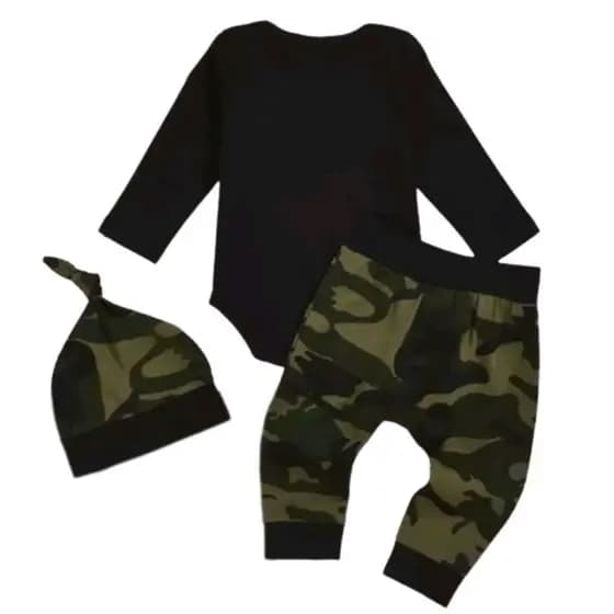 Conjunto kit Três Peças Calça Touca