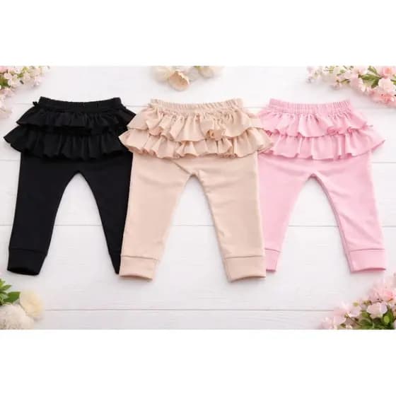 Calça Para Bebes Femininas Malha de Algodão