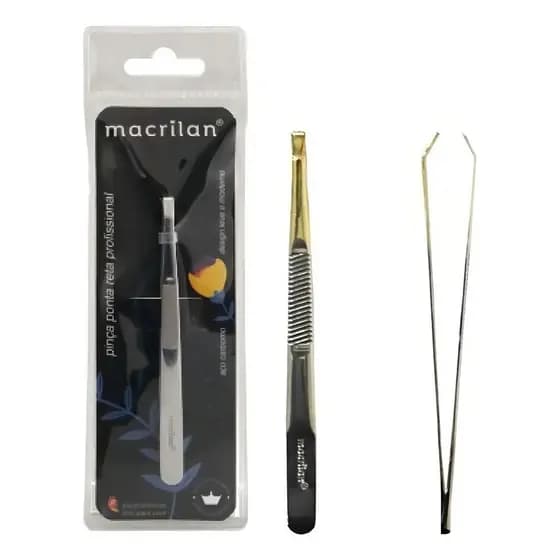 Pinça Macrilan Profissional Ponta Reta Pi-4
