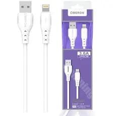 Cabo Carregador 3.6A Lightning IOS x USB 2 Metros para Celular OBERON - OR-CO09/L2