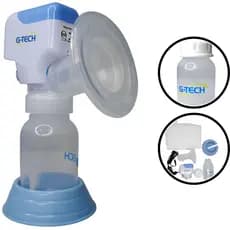 Bomba Tira Leite Materno Elétrica  com Ajuste Fino de Sucção Compact Branco G-tech