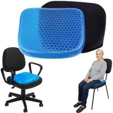 Almofada Cóccix Assento de Gel Silicone Ortopédica Postura Confortável Leve Tipo Colmeia 130kg