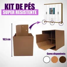 Kit com pés para guarda roupa, racks e armarios kit com12, 8, 6 ou 4 pés