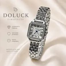 [ZIC01]Relogio de pulso feminino delicado luxo aço Inoxidável com Zircônia 28mm Elegante e Delicado