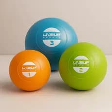 Kit Bola Tonificadora Soft Liveup 1kg 2kg 3kg Exercícios Pilates e Treinamento Funcional