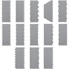Kit Espátulas De Bolo 20cm 13 Un 26 Modelos Diferentes Inox