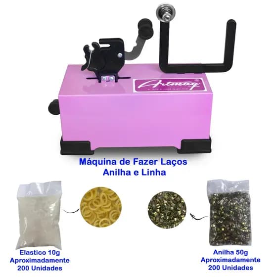 Máquina De Fazer Laços Pet Rosa Anilha + Elastico - Artmaq