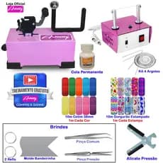 Maquina De Laços + Máquina De Cortar Fita Fuxico - Kit Pinça