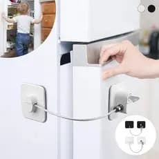 Kit 5 Trava Tranca para Geladeira Freezer Porta Janela Gaveta Não Precisa Furar Com Chave