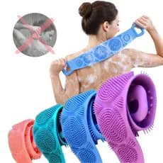 Esponja Silicone Massageadora Escova Banho Lava Corpo Todo Bucha Esfoliação
