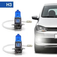 Par Lâmpadas H3 Farol Milha Jac J3 Super Branca Halogena 2010 2011 2012 2013 2014 2015