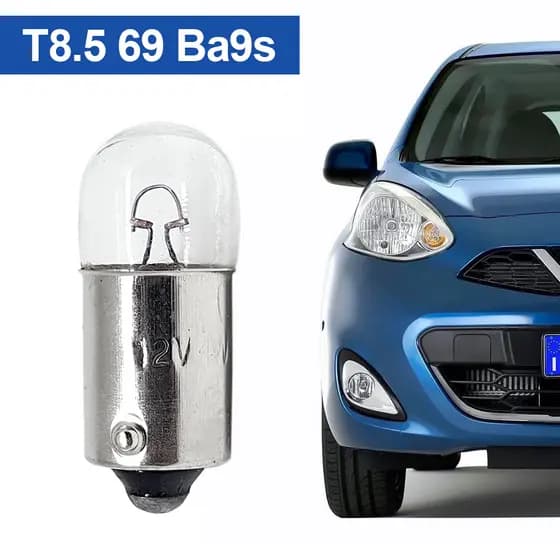 20 Lâmpadas 69 Ba9s T8.5  4wAmarelo Convencional Inmetro Cabine