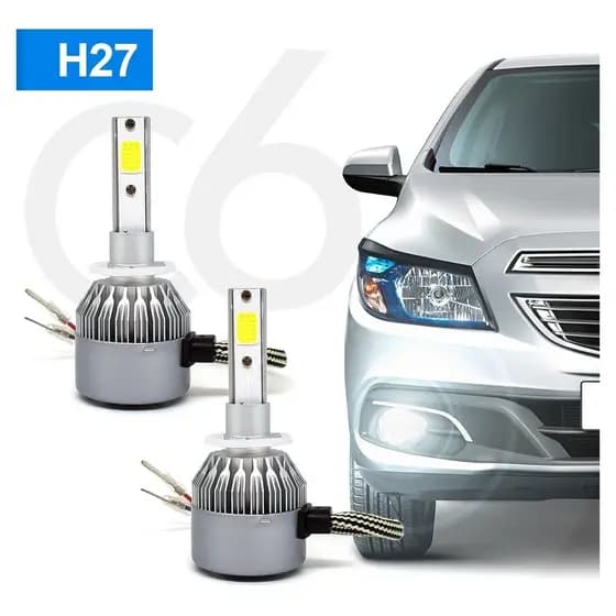 Par Lâmpadas H27 Farol Milha Onix 2012 2013 2014 2015 Super Led 6000k