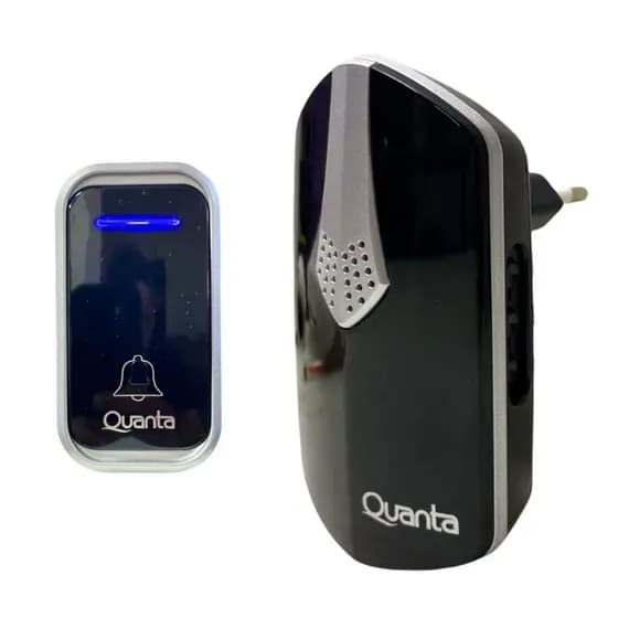 Campainha Wireless Bivolt Preta 38 Tons Sem Fio Prova De Agua 150m