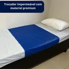 Trocador impermeável para adulto, crianças, idosos e com necessidades especiais azul