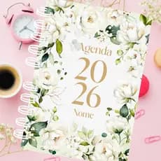 Agenda  Floral Personalizada com seu Nome Planner 2026