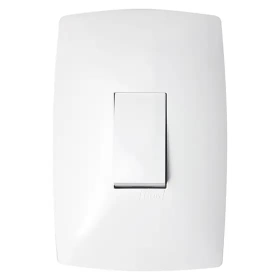 Interruptor 1 Tecla Paralelo Vertical 2x4 Branco - Blux