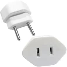 2 Adaptador 2 Pinos 10a Chato Americano P/ Redondo Margirius