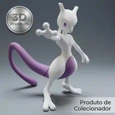 Action Figure Pokémon Mewtwo Colecionável Estátua Impressão 3D Decorativo Geek Anime Presente Otaku Premium