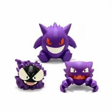 Kit Evolução Pokémon Gengar Haunter Gastly Action Figure Impressão 3D Colecionável Decorativo Geek Otaku Anime