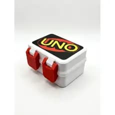 Deckbox Caixinha Organizadora Pra Guardar Cartas Uno Jogos Branco E Vermelho Preto e Vermelho