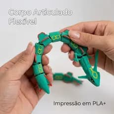 Rayquaza Flexível 21cm Pokémon Articulado em PLA+ | Dragão 3D Colecionável | Decoração Geek | Impressão 3D Premium