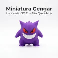 Miniatura Gengar Pokémon 4cm Impressão 3D em PLA+ Colecionável Decoração Geek Anime