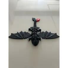 Banguela em Impressão 3D Boneco Articulado Dragão Fúria da Noite Decoração e Presente