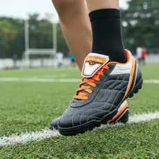 Chuteira Society Marca Ravia Couro Legitimo Tenis Chuteirinha Campo Sintetico Jogar Futebol Peteca