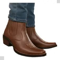 Bota Country Masculina Couro Legitimo Solado Borracha Costurado Marca Campolina Cavalgada Rodeio Texana Vaquejada 3331