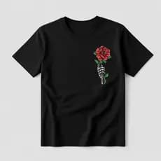 Camiseta Masculina Estampada Preta Básica Unissex Confortável envio imediato