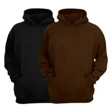 Kit 2 Blusas Moletom Canguru Com Capuz  Liso Frio Unissex Feminino e Masculino Com Bolso Inverno quentinho